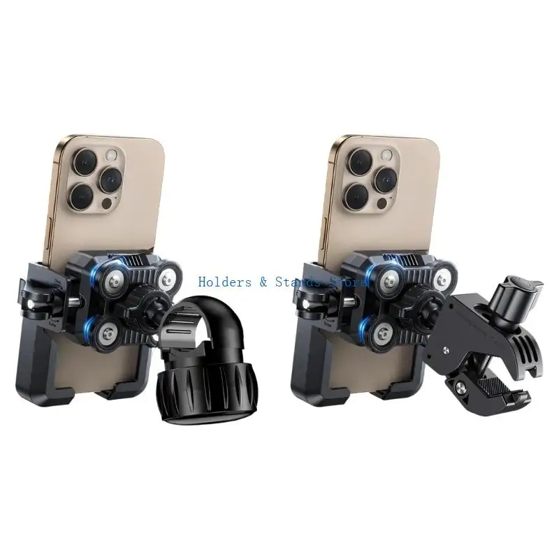 

Y4UE Universal Motorcycle Phone Holder with Double Shock Absorb for Smooth Travel