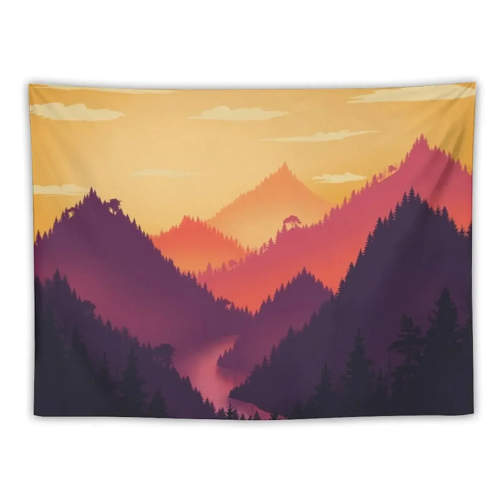 

Mountain Morning Tapestry Tapete For The Wall Wall Mural Tapestry