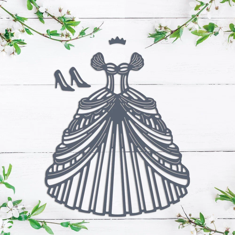 Vintage Wedding Dress Butterfly Bee Wreath Creature Cutting Dies Set Hanging Ornament Dies for DIY Scrapbooking Paper Cards