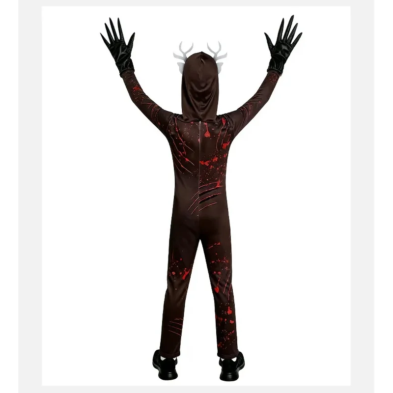 هالوين 99 ليال في الغابة تأثيري الغزلان زي الاطفال Fnaf الرهيبة لعبة بذلة الأولاد الرنة هدية الكريسماس الاسمية Coslao