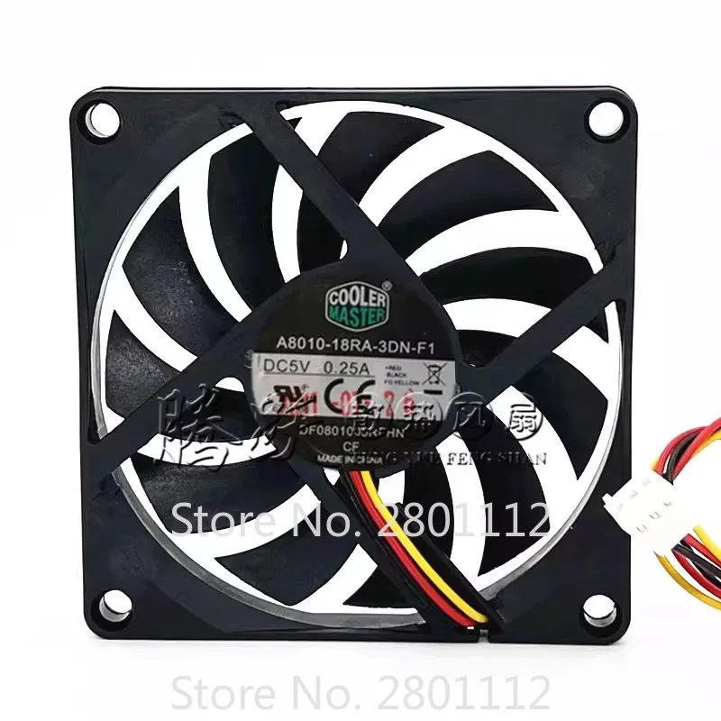 novo-ventilador-para-cooler-master-a8010-18ra-3dn-f1-5v-025a-8cm-8010-80-80-10mm