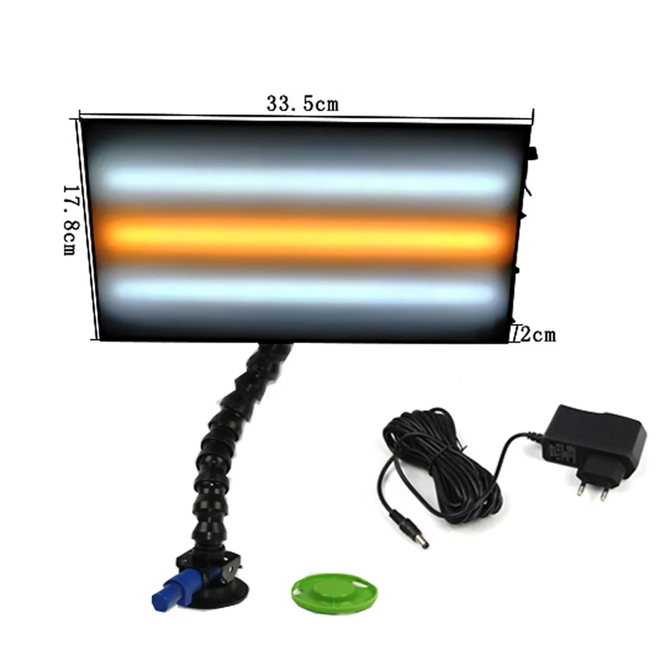 Car Dent Repair Light PDR Light With 75mm Pump Suction Cups With High Quality Light Stand 3 Pins AdjustableTwo Types