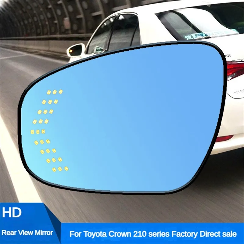 

Car Rearview Mirror For Toyota Crown 210 Series Turn Lights Heat Demisting Mirror lenses Case Light