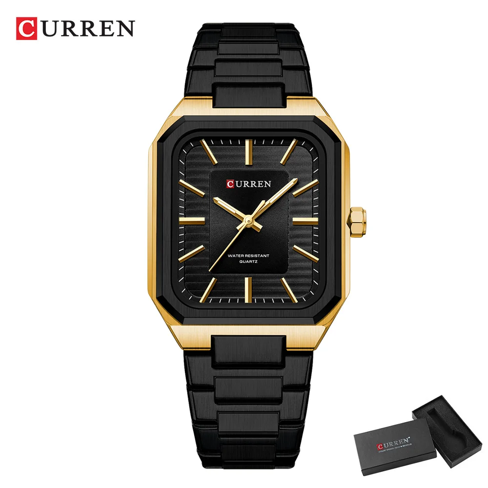Men's Vintage Rectangle Dial Quartz Watch