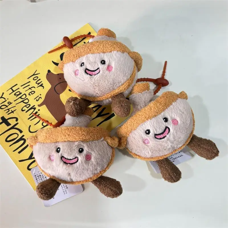 Porte-clés créatif en peluche et cuivre, paquet de 1/2 poupées en peluche, parfait pour pendentif de sac, décorations de sac à dos et cadeaux