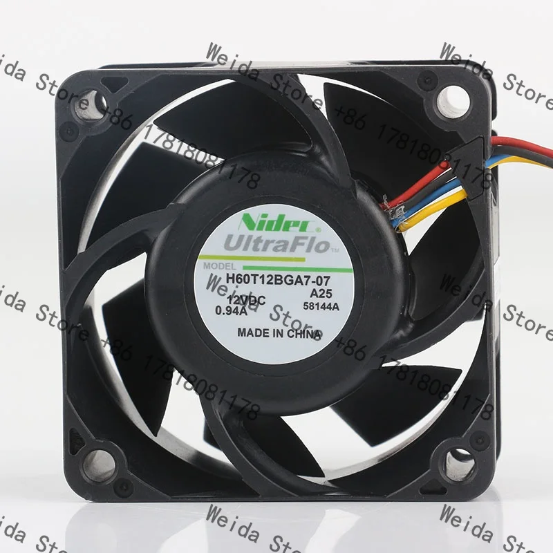 

Original Nidec H60T12BGA7-07 6025 12V 0.94A 4-wire PWM temperature control Dimensions 60X60X25MM Fan 6CM cooling fan