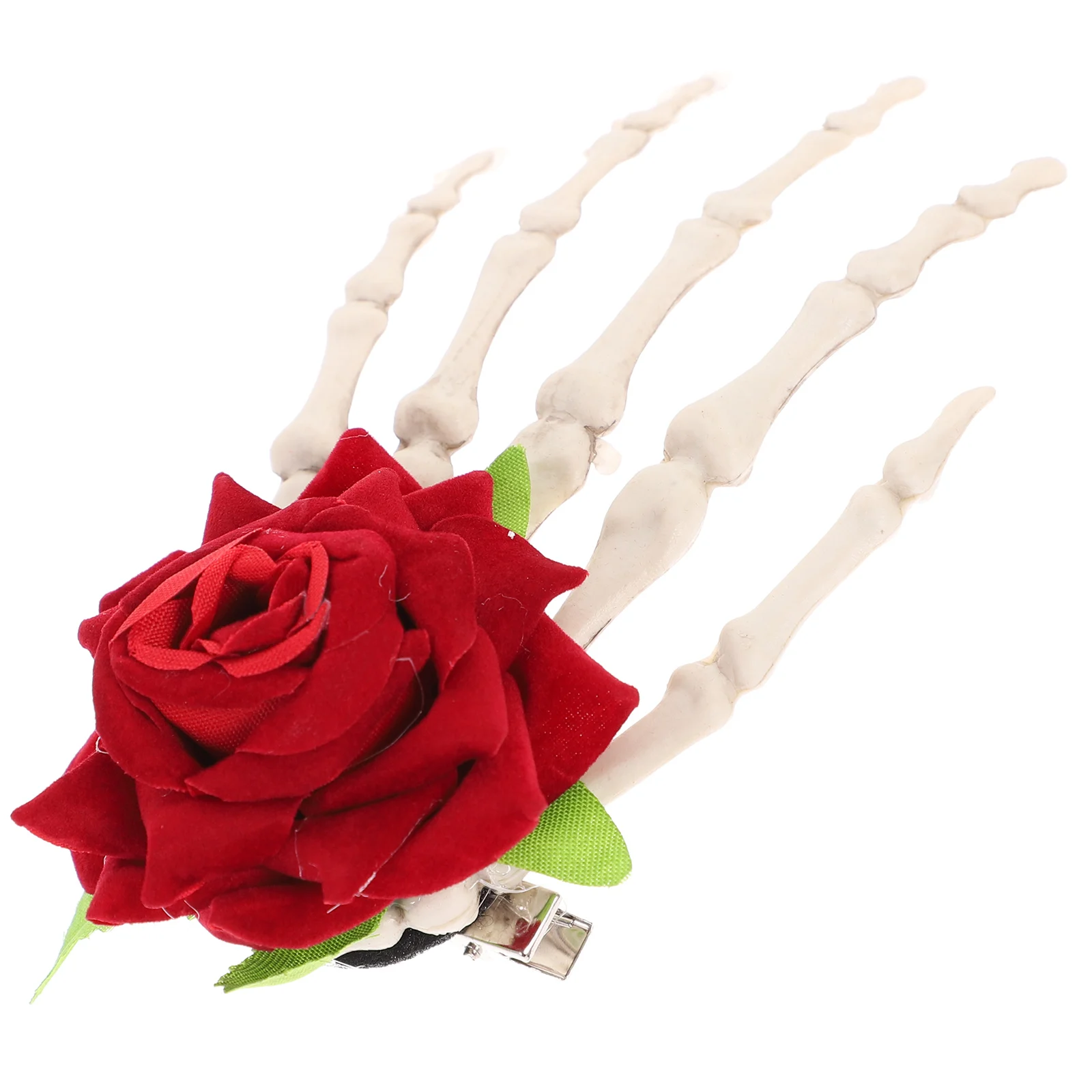 

Claw Hair Clip Women Punk Skull Hairpin Rose Decor Durable Plastic Material Hair Clothing Accessories