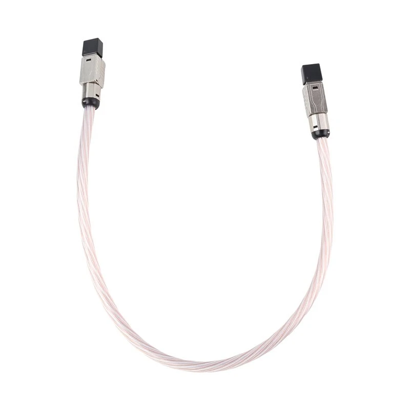 RJ45 Network Patch Hifi Copper Silver Braided Cat8 High-Speed Ethernet Cable 40Gbps 2000Mhz Audio Cable