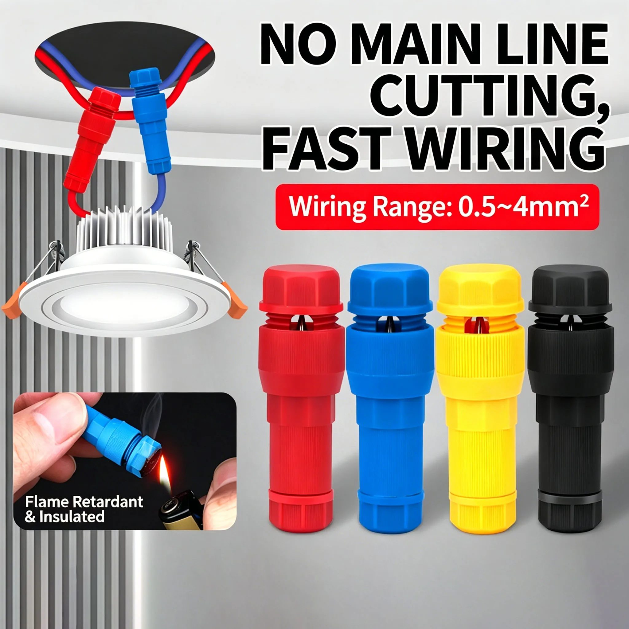 5/10PCS Low Voltage T-Tap Piercing Terminal Kit,Needle Quick Splice,No Wire Stripping,Solderless 22-18AWG Auto Car LED Wire Tap