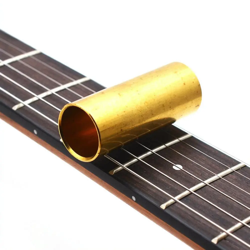 Reliable 60MM Brass Guitar Slide Metal Tone Bar For Electric Guitar Accessory Smooth Sustain Finger Musical Instrument