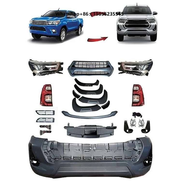 23pcs/set Modified Auto Parts Accessories Car Body Kits Front Bumper LED Body Kit for