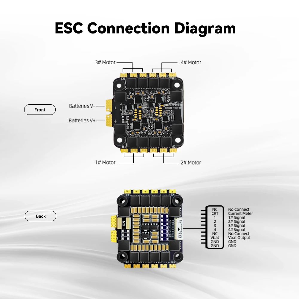 플라이컬러 BLS-04 4in1 ESC 55A 스택 F4 F7 비행 컨트롤러용 쿼드콥터 FPV 레이싱 드론 항공기 170-450 멀티로터