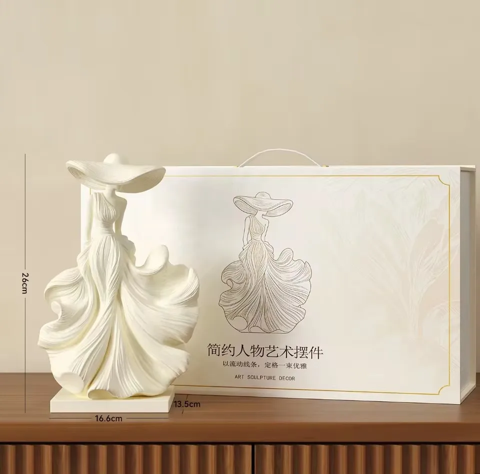 Nordic Plump Beauty Female Figurines Sculpture Ornaments Home Living Room Desk Fat Girl Statue Resin Decoration Accessories