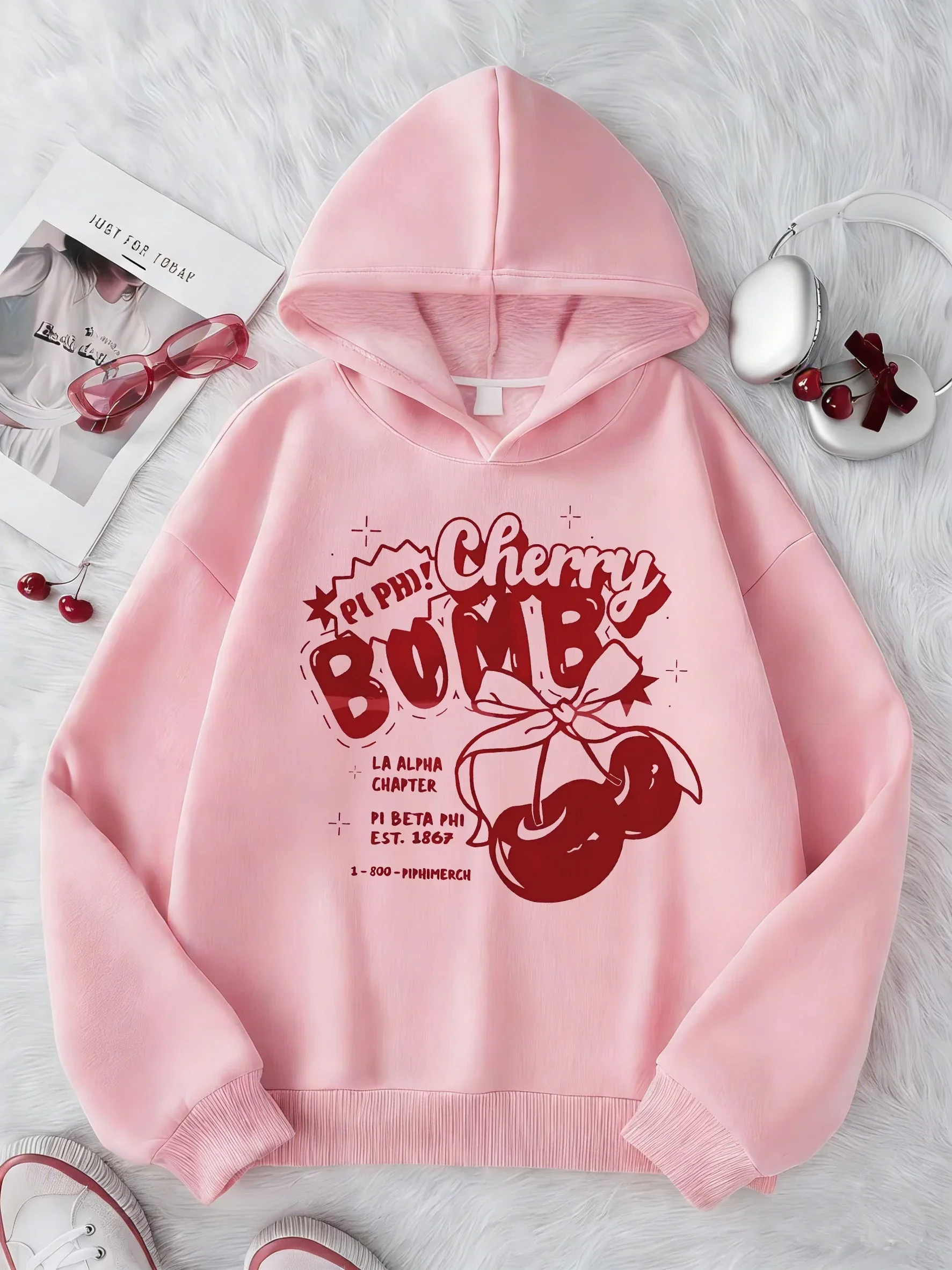 2026 Y2k Girls Hoodie Cherry Design Children's Sweatshirt Cute Hoody for Boys Girls Autumn Winter Casual Hoodies Kids
