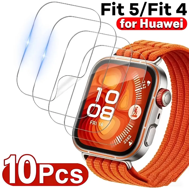 10/5/1Pcs Clear Protective Hydrogel Films for Huawei Watch Fit 5/5Pro Soft Full Coverage Screen Protector for Hauwei Fit 4/4Pro