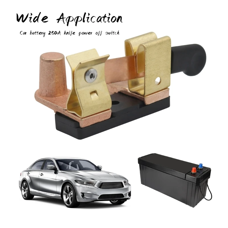 Heavy Duty 12V Battery Disconnect Switches 250A Brass Battery Isolator Quick Disconnect Battery Switches for Vehicle Car Boat