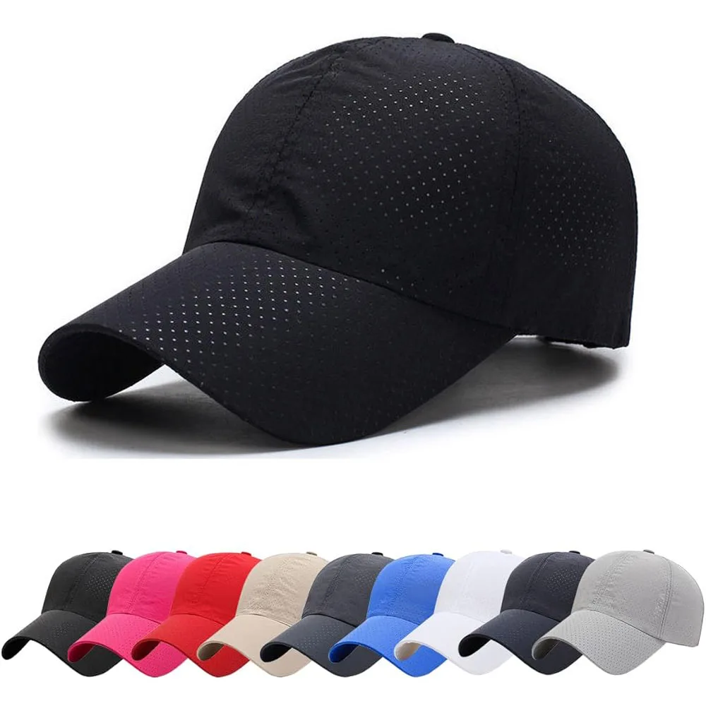 Mesh-Baseballkappe Sommer Herren Damen Snapback Schnelltrocknende UV-Schutz Baseballkappe Sonnenhut Atmungsaktive Mütze Verstellbare Outdoor-Kappe