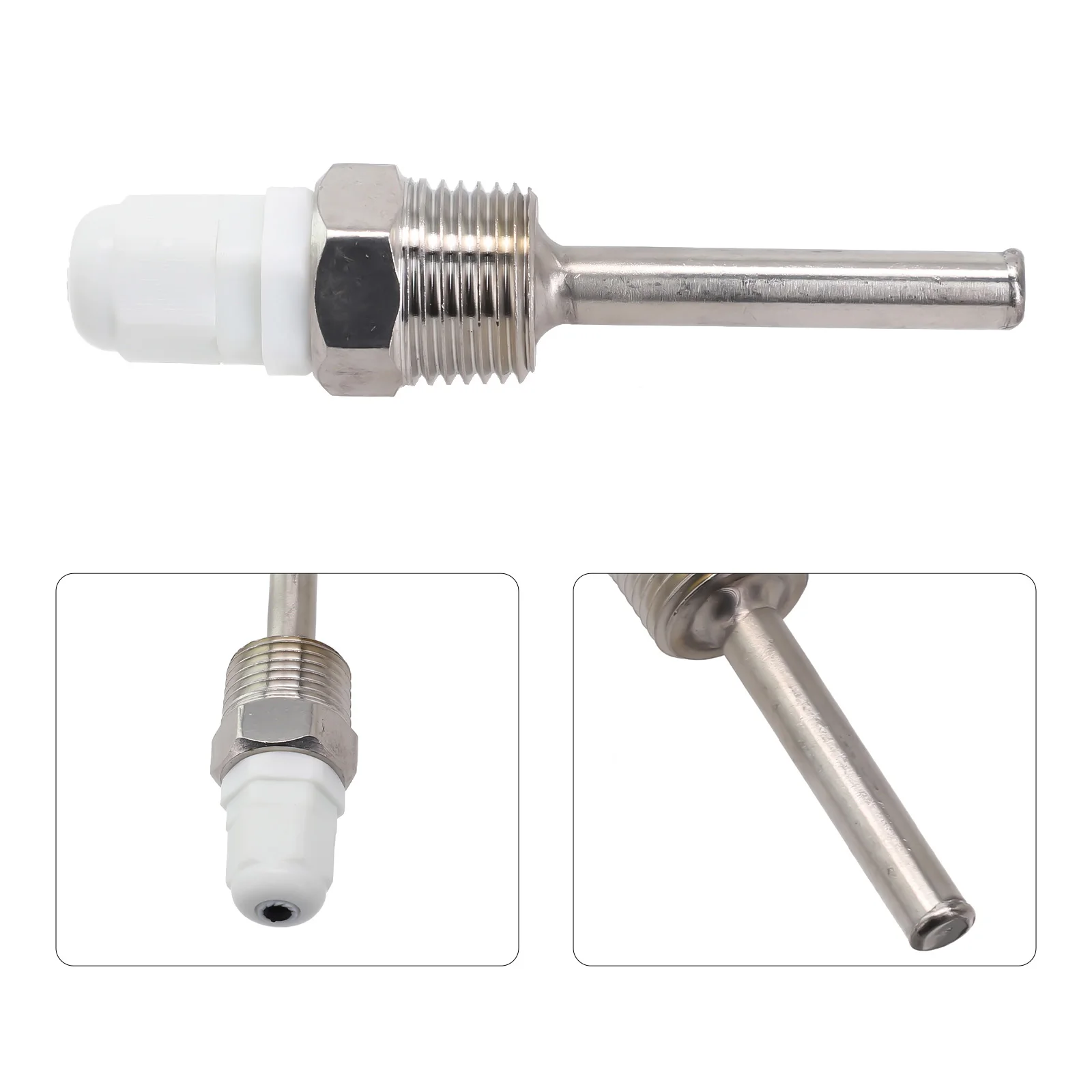 1pc 50mm-500mm Stainless Steel Thermowell Temperature Sensor Shell Blind Tube Probe Water Tank Protective Shell