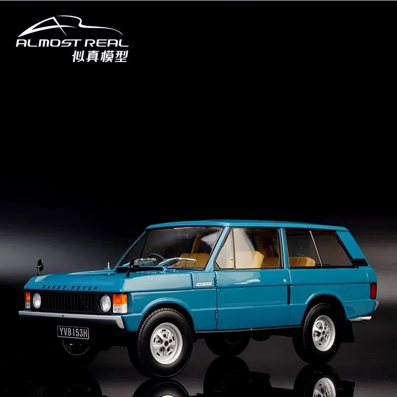 1:18 Range Rover 1970 Alloy car model simulation blue, alloy static Miniaturized car tide play model, adult Advanced Collection.