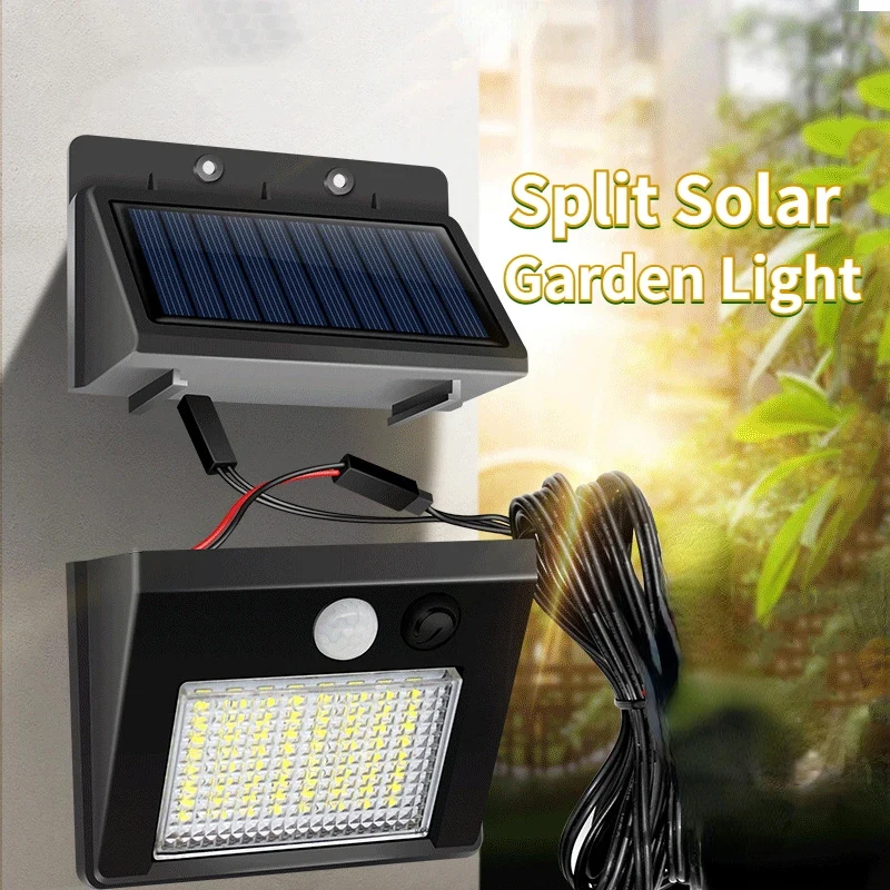 48 LED Split Solar Light PIR Motion Sensor Wall Light Solar Lamp Outdoor IP65 Waterproof Solar Countyard Garden Wall Lamp