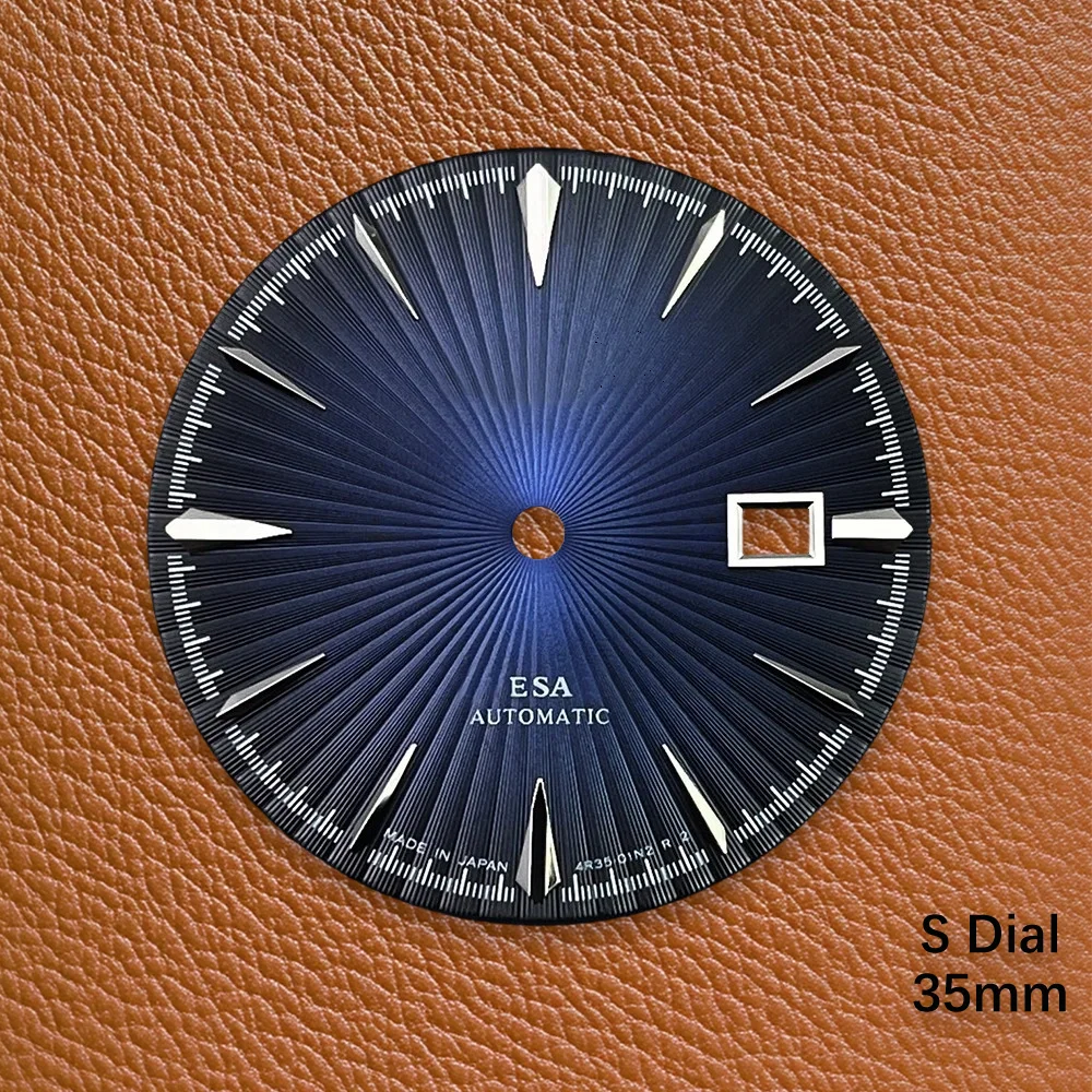 35 مللي متر S شعار كوكتيل الهاتفي مناسبة ل NH35 اليابان حركة عالية الجودة الأحمر التدرج ساعة مزدوجة تعديل الملحقات