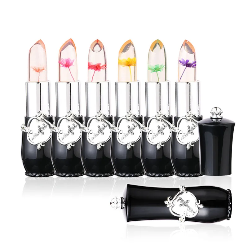 6 Kleur Gelei Bloem Bloem Lippenstift Transparante Lippenbalsem Make-Up Blijvende Vrouwen Lippen Tint Stick Hydraterende Verzorging Crème Koreaanse Cosmetica