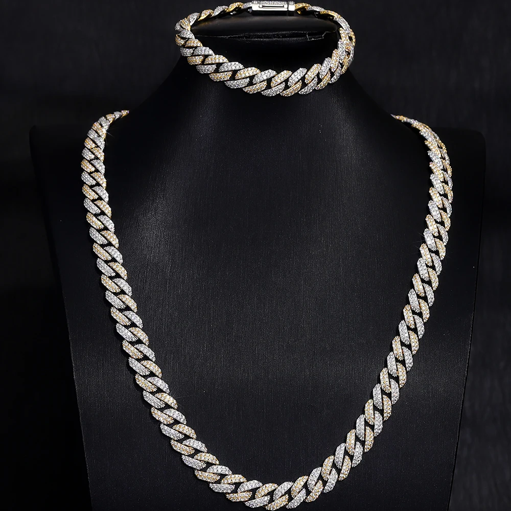 

Кубинское ожерелье-цепочка в Прованс для мужчин, колье-чокер с муассанитом в стиле рок, 10 мм, классическое ожерелье в стиле хип-хоп, S925, серебряная цепочка для мужчин