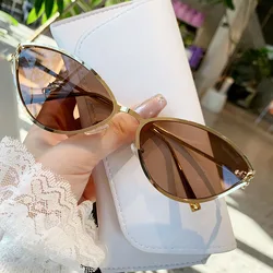 2024 Cat Eye Sunglasses Women Trendy Vintage Vacation Designer Luxury Glasses Lentes De Sol Mujer Lunette Soleil Femme Vasos