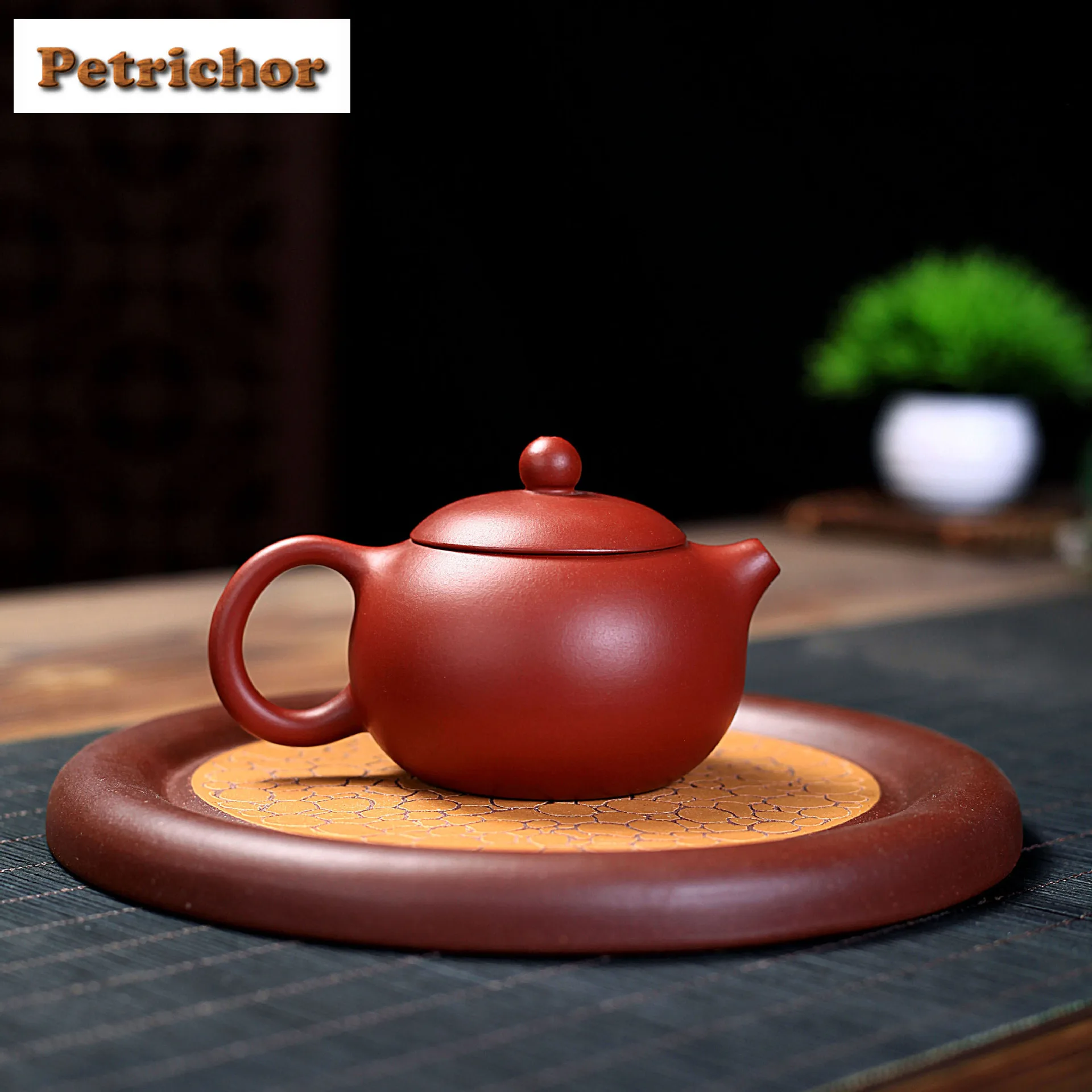 150ml Handmade Yixing Purple Clay Teapots Handmade Xishi Pot Raw Ore Dahongpao Mud Tea Making Kettle Zisha Tea Set Tableware