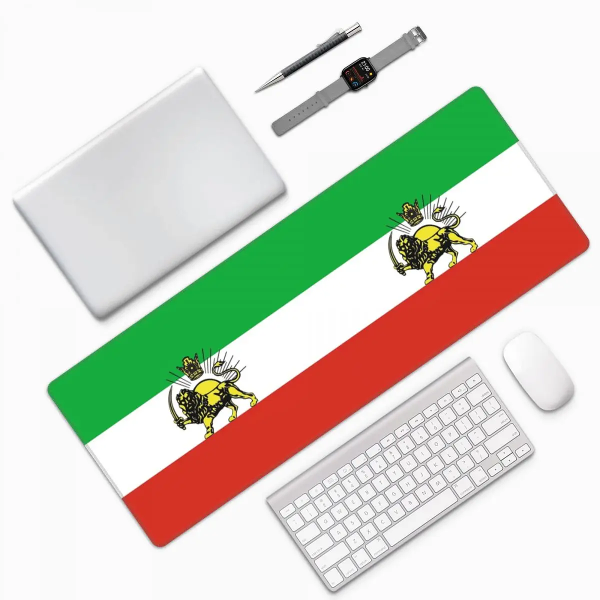 Flag Of Persia Iran Pahlavi Large Mouse Pad Computer Keyboard Mouse Mat Gamer PC Laptop Desk Mat Office Accessories Table Mats