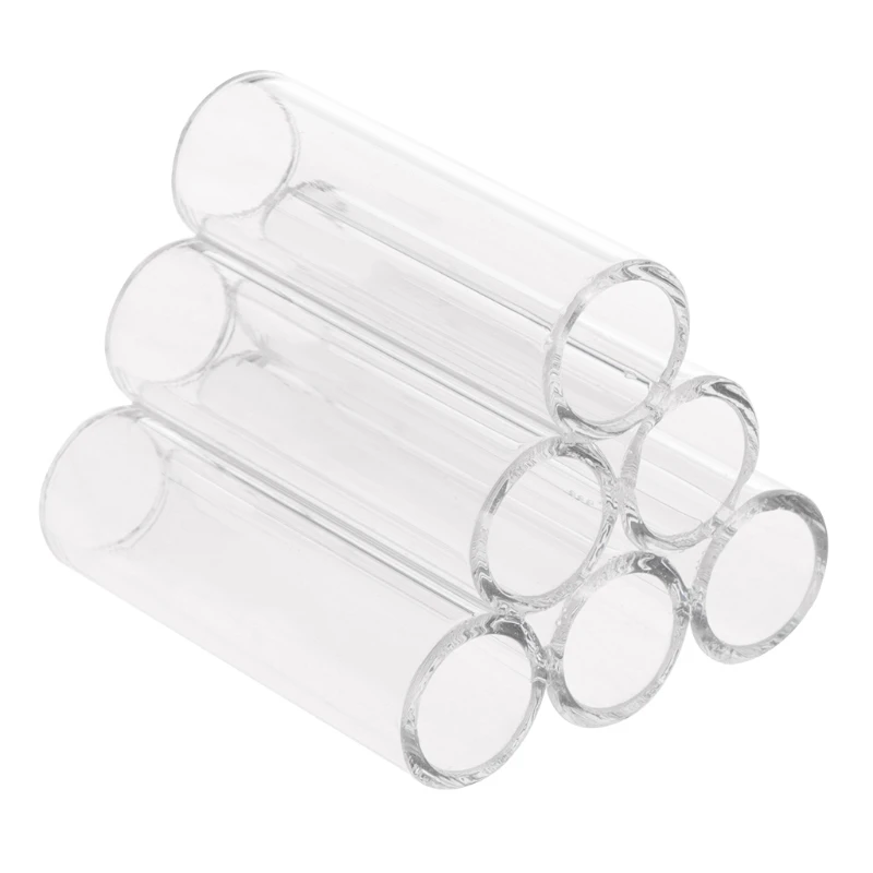 Aquarium Decor Clear Acrylic Tube Cave House Hideout for Small Fish Shrimp Cichlid Hiding Rest Spawning 3 Tubes 6 Tubes