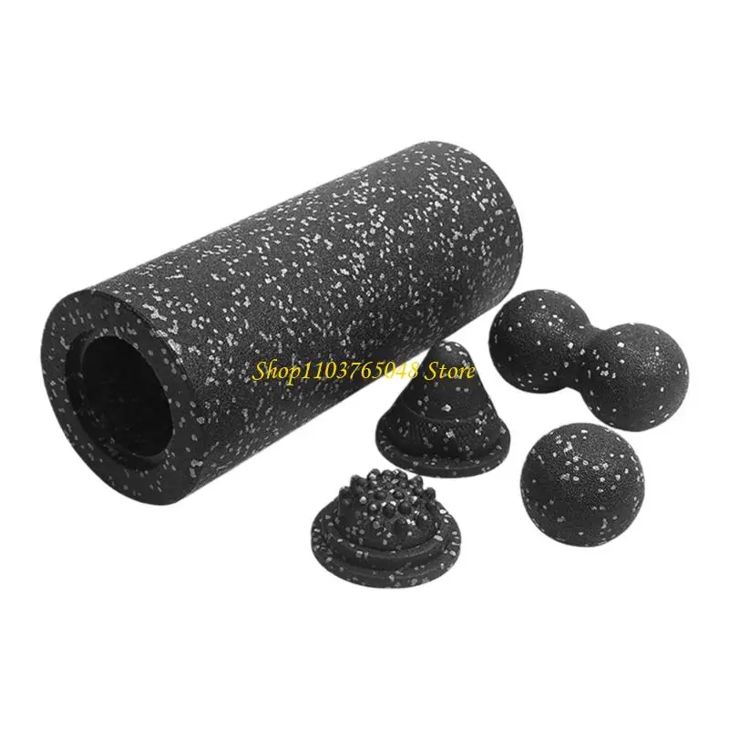 R53E Peanut Massage Ball Fitness Tool Back Legs Foam Rollers Deep Tissue Massager Set for Exercise, Massage Easy to Use