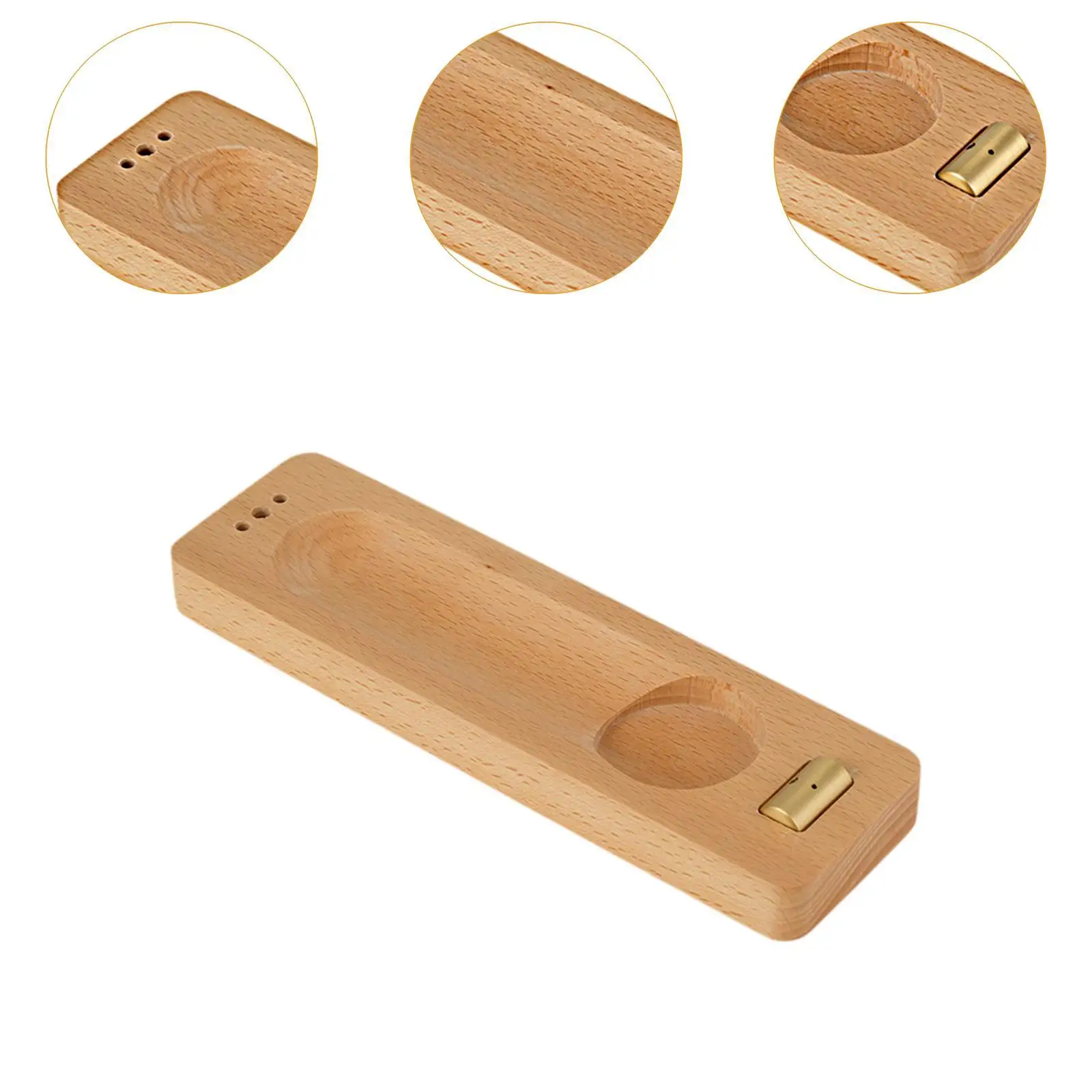 Aesthetic Wooden Incense Burner Multi Hole Incense Holder Tray Decorative Craft for Housewarming Dining Room