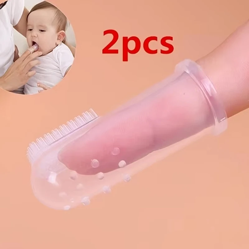 

Зубная щетка-напальчник с мягкой нейлоновой щетиной и эргономичной ручкой — для бережного ухода за деснами, при прорезывании зубов и для гигиены полости рта