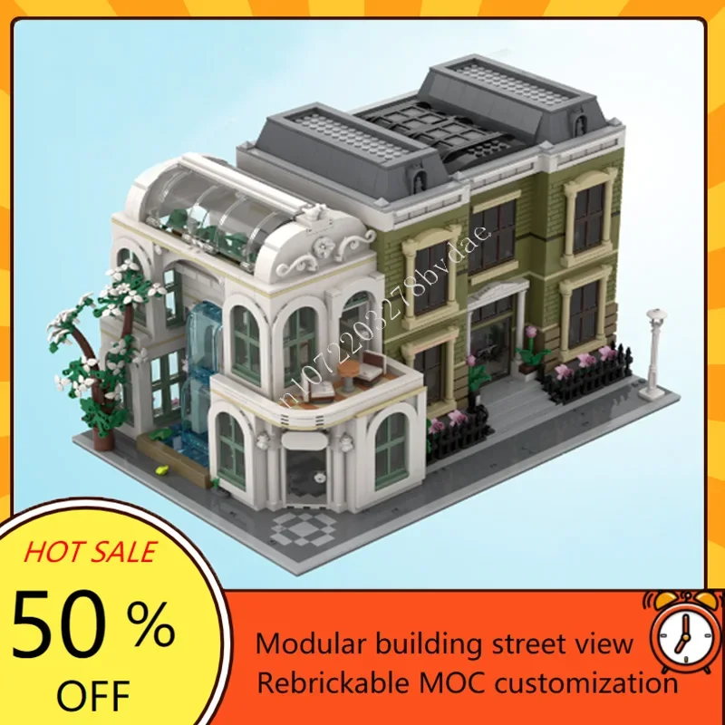 

3213PCS Botanical Bliss Day Spa Modular MOC Creative street view Model Building Blocks Architecture DIY Assembly Model Toy Gifts