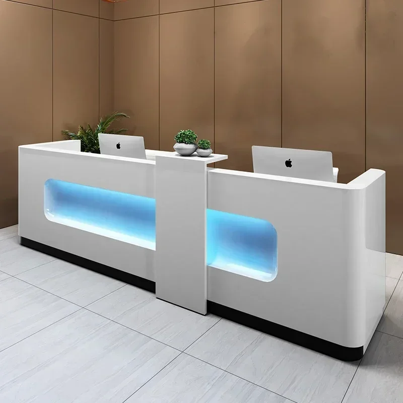 ホームカウンター美容サロン受付デスクスタイリッシュな北欧レトロオフィス受付デスクホワイトレセプティバライネゴシオ家具