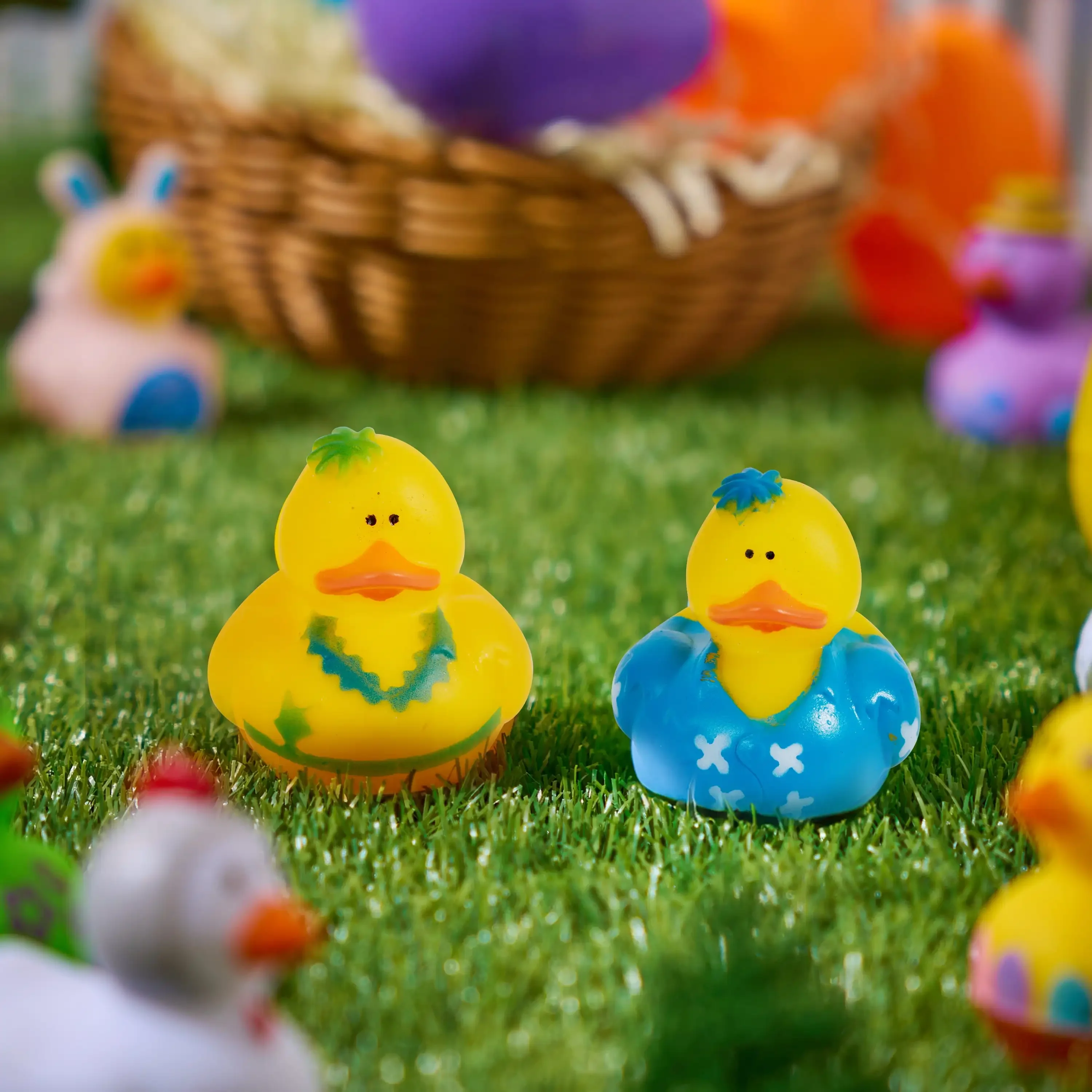 Joyfy Gumowe Kaczuszki Losowy Zestaw Mini Gumowe Zabawki Kaczuszki dla Dzieci Zabawki do Kąpieli Pod Prysznic Prezenty Urodzinowe Letnie Zabawy na Plaży i w Basenie