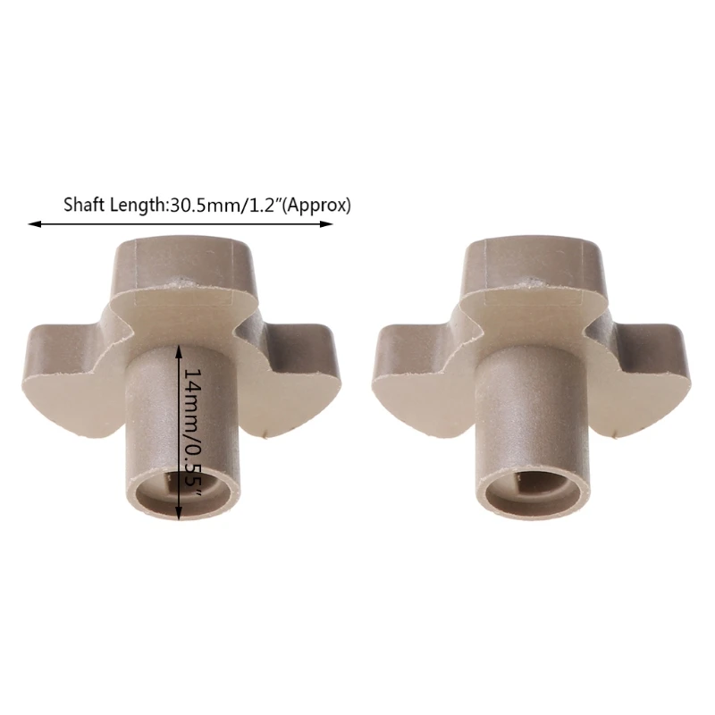 Plato giratorio para horno microondas, 2 piezas, 14mm, guía de rodillo, soporte, acoplador, bandeja, eje