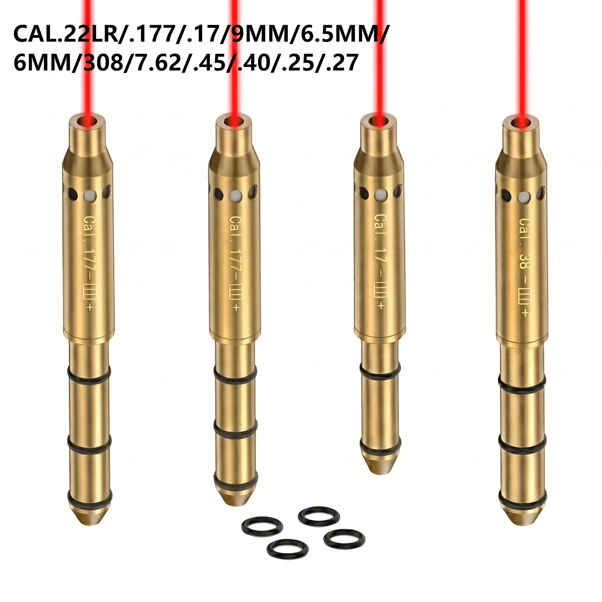 Narzędzie do kalibracji laserowej bez baterii. .22LR/.177/.17/9MM/6.5MM/6MM/308/7.62/.45/.40/.25/.27
