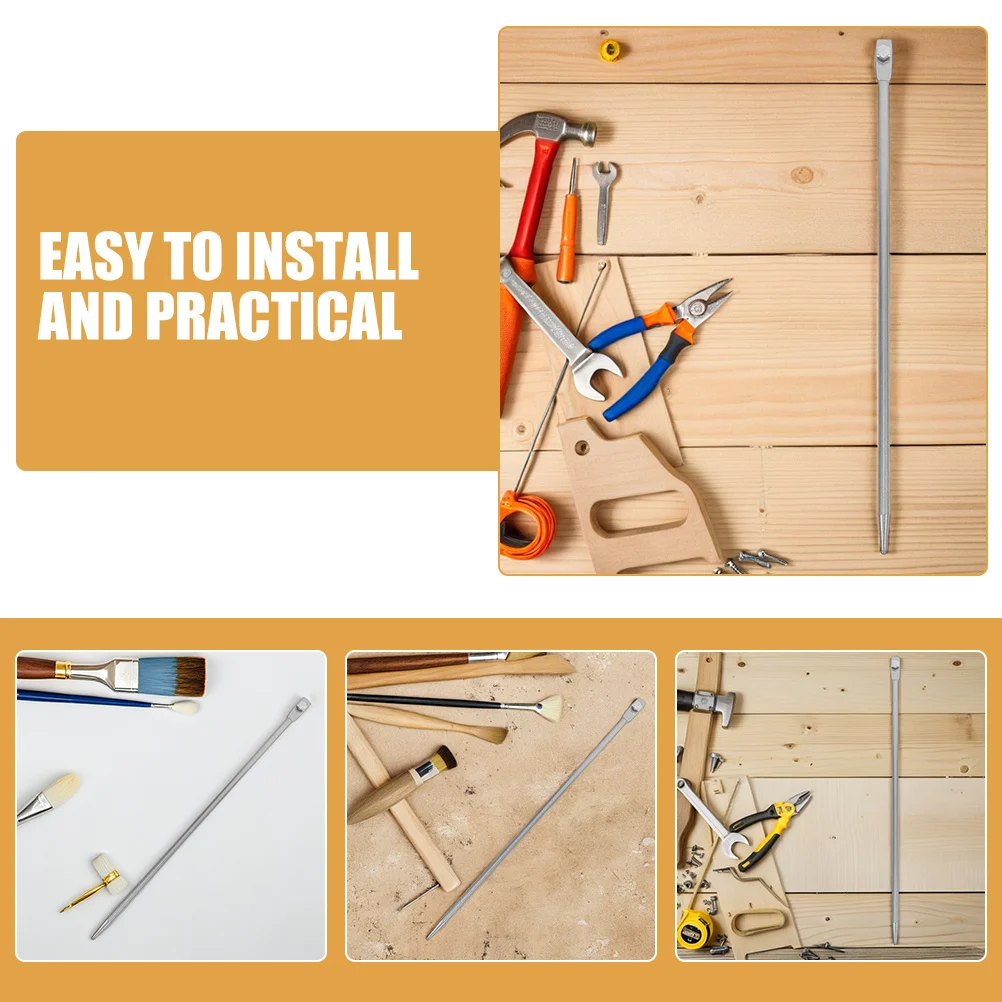 Galvanized Grounding Rod 19.65 Inch Pointed for Outdoor Electrical Systems Easy Install Ground Probe Rod for Generators Fences