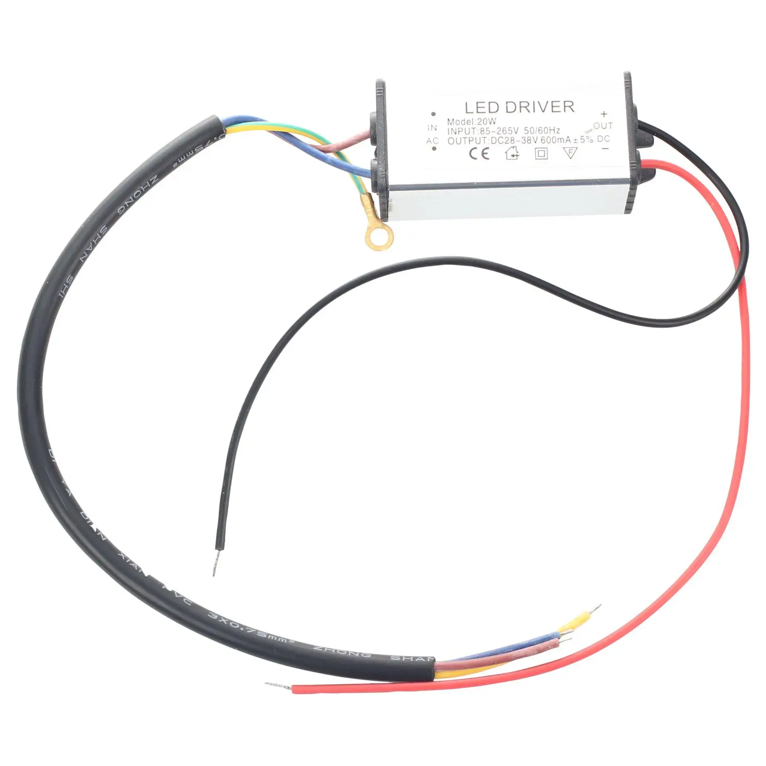 Alimentation pour pilote de lampe LED étanche, DC 36V, 20W