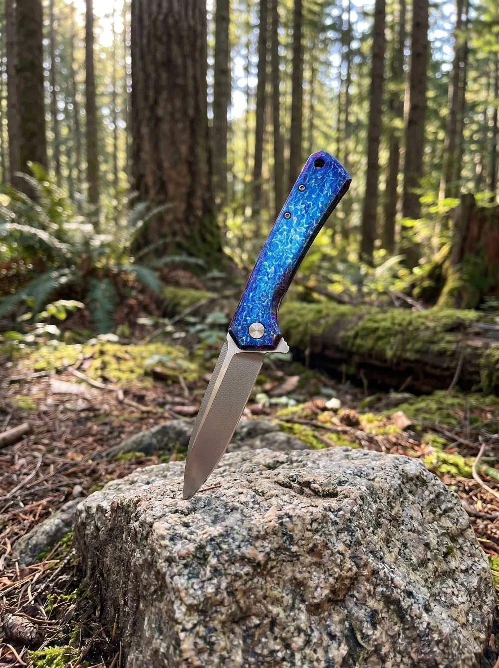 0808 Portable TC4 Titanium Alloy Handle Folding Knife Lightweight Stainless Steel Blade Perfect for Camping & Daily Use