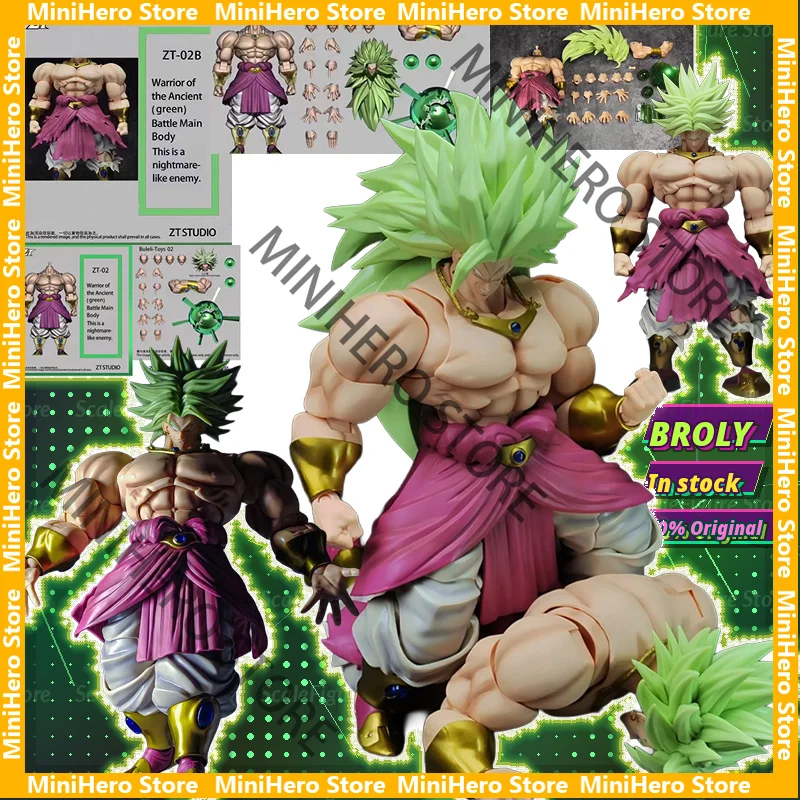 

ZT Studio Broly Figure Dragon Ball Super Saiyan Broly Warrior of The Ancient Anime Action Figure Model Toys Gifts Damaged