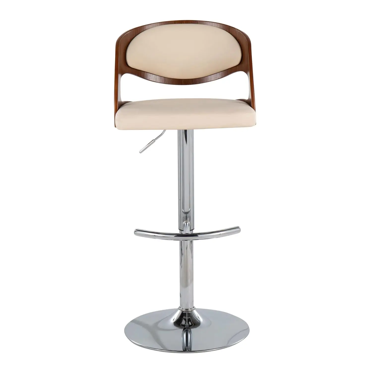 Adjustable Swivel Bar Stools Set of 3, Chrome Metal Counter Height Barstools for Kitchen Island, Customized - view 6