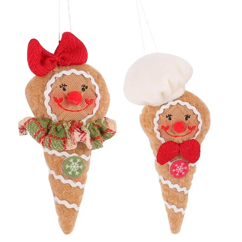 Gingerbread Man Doll Christmas Decorations Pendants Xmas Tree Hanging Ornament For Home New Year Kids Christmas party Gift 2025