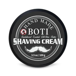 Boti Sandalwood Shaving Cream Shaving Soap Combination for Men's Beard Wet Shaving Barber Shop Professional Cleaning Beard