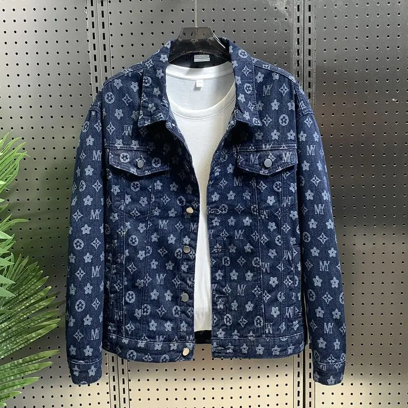 Chaqueta vaquera ligera de lujo de alta gama para hombre, chaqueta de trabajo de calle alta, marca de moda, versión coreana, nuevo top, primavera y