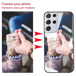 Custom Photo Tempered Glass Case For Samsung Galaxy a55 a35 a25 a15 a05 a54 a34a24 a14 5G Unique Bumper DIY Cover Coque Fundas