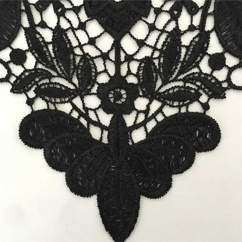 Black and white lace fake collar embroidery chest applique fabric sewing DIY craft supplies accessories 1 piece for sale