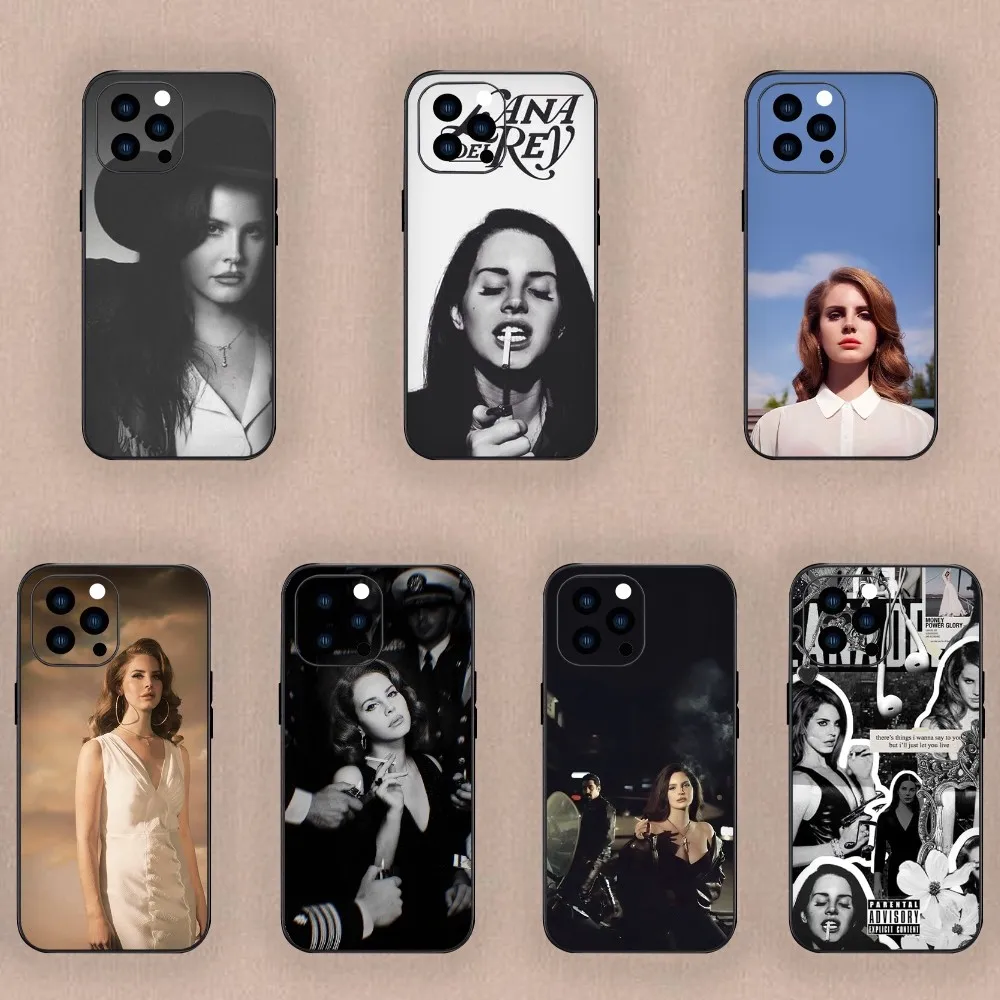 A-American L-Lana D-Del Rey  S-Singer Phone Case For iPhone Mini 11 12 13 14 15 Plus Pro Max XR XS Black Shell